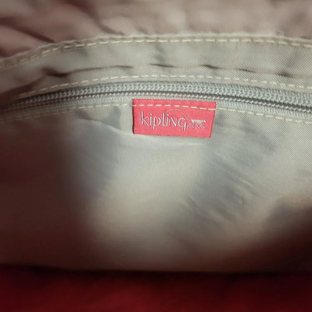 Kipling Pink Silver Laptop Messenger Bag Crossbody Travel Luggage TM2041-570